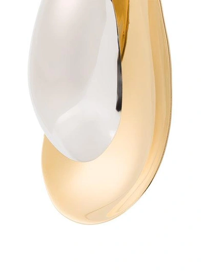 Shop Charlotte Chesnais Two-tone Petal-shape Earring In Gold