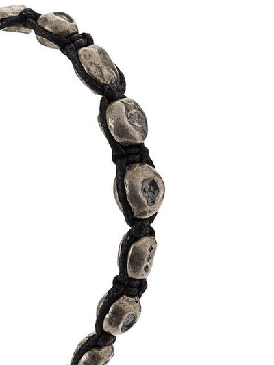 Shop Tobias Wistisen Skull Bead Bracelet In Metallic