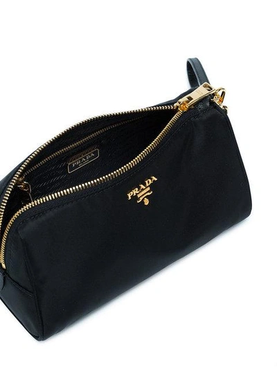 Shop Prada Logo-plaque Makeup Bag In F0002  Nero