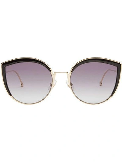 Shop Fendi Eyewear 'f Is ' Sonnenbrille - Metallisch