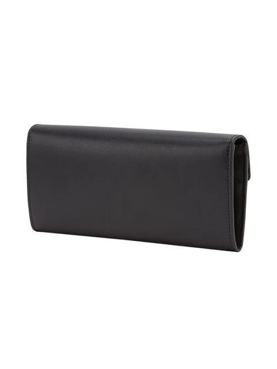Shop Fendi Continental Studded Wallet - Black