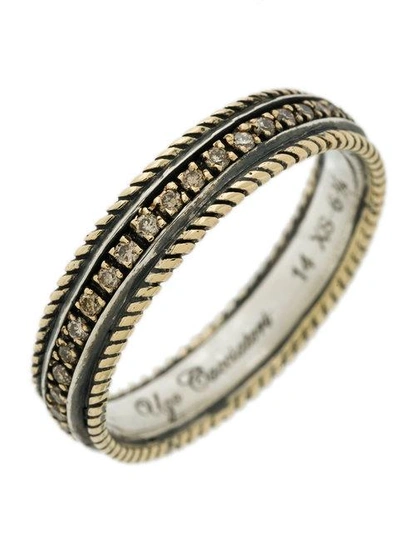 Shop Ugo Cacciatori Encrusted Ring In Metallic