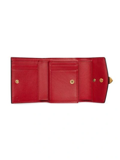 Shop Gucci Sylvie Leather Wallet In 6473 Rouge