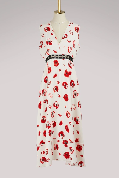 Shop Proenza Schouler Printed Maxi Dress In 21180 Crème/coral Poppy