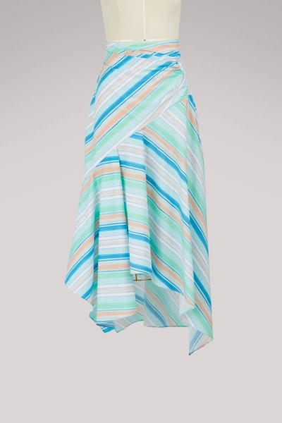 Shop Peter Pilotto Striped Skirt In Mint