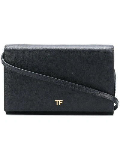 Shop Tom Ford Flap Shoulder Bag - Black