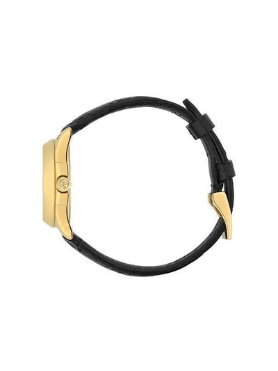 Shop Gucci G-timeless 27mm Watch In Black