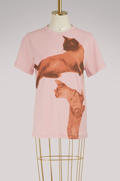 Shop Loewe Cat T-shirt In Pink