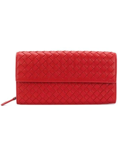 Shop Bottega Veneta Intrecciato Continental Wallet