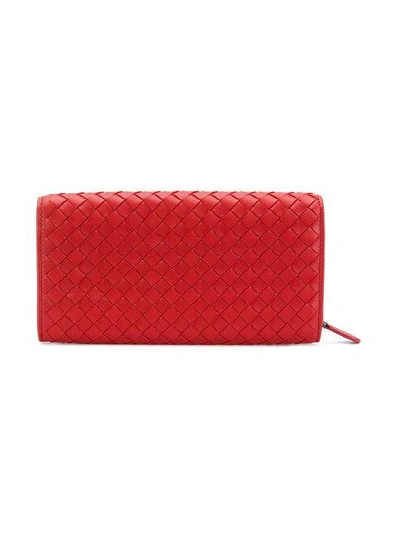 Shop Bottega Veneta Intrecciato Continental Wallet