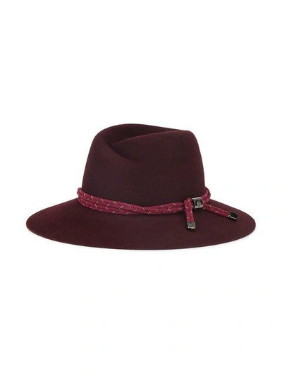 Shop Maison Michel Purple Virginie Rope Band Rabbit Felt Hat