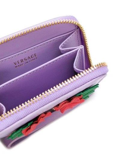 flower appliqué wallet