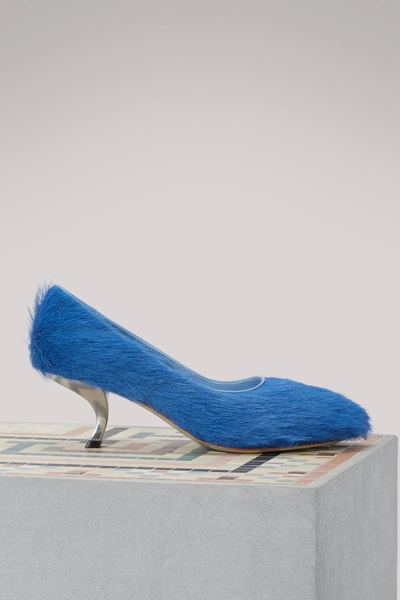 Shop Marni Pumps In Water Blue