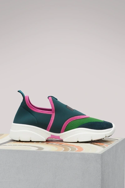Shop Isabel Marant Kaisee Sneakers In Green