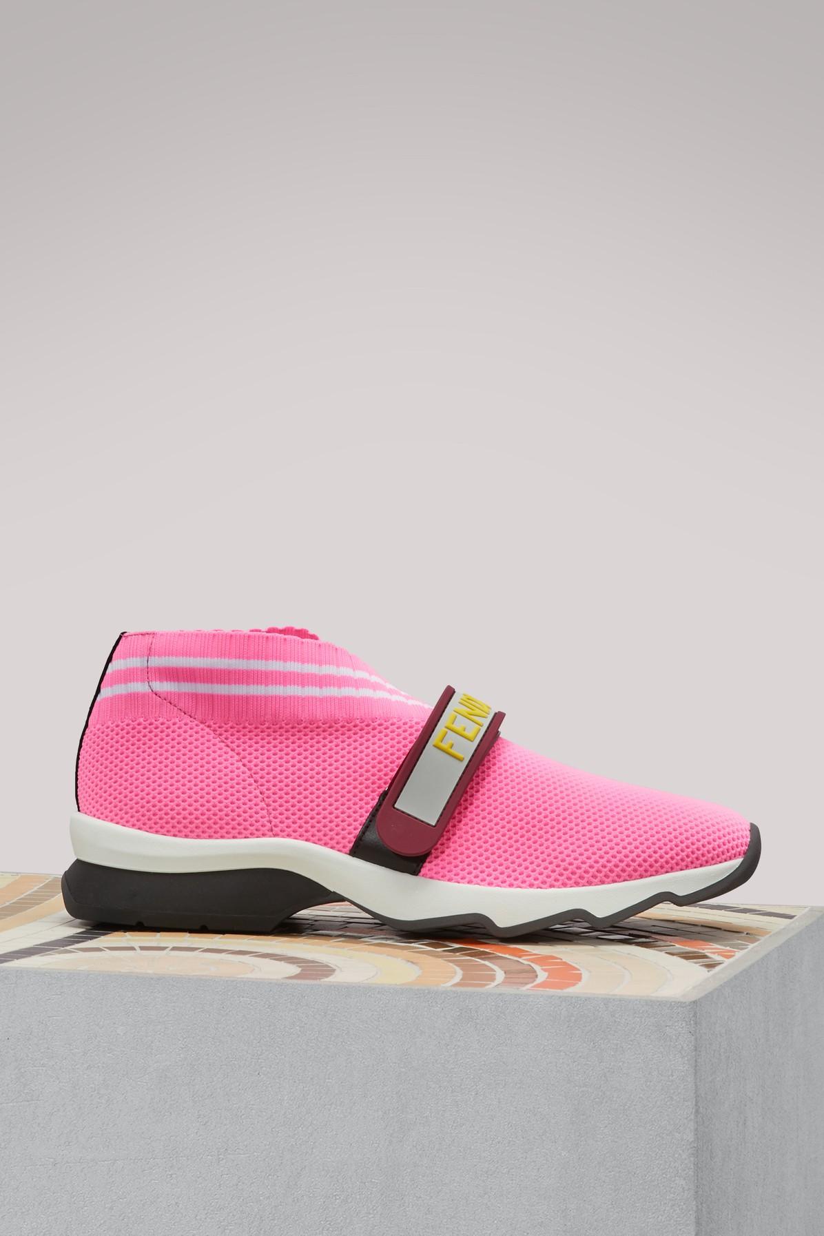 fendi fabric sneakers