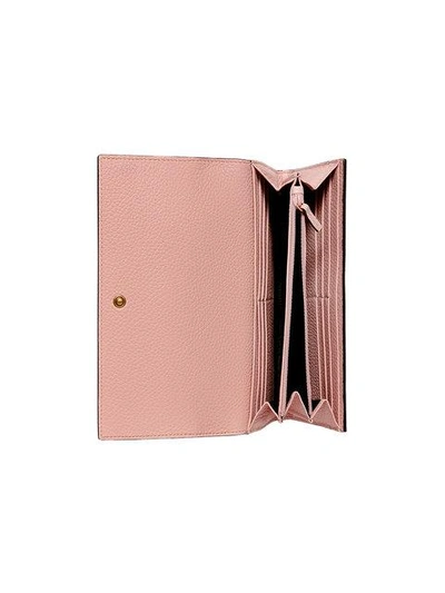 Shop Gucci Animalier Continental Wallet In Pink