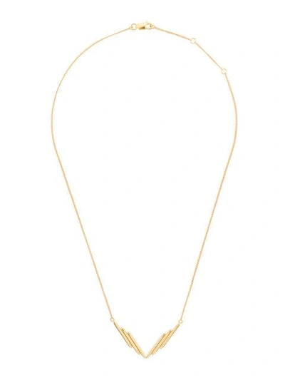 Shop Rachel Jackson V-shape Necklace In Metallic