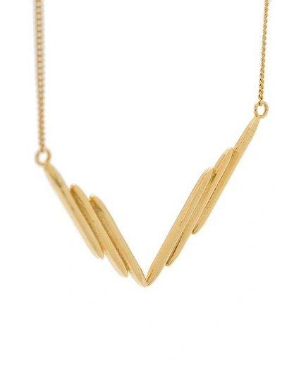 Shop Rachel Jackson V-shape Necklace In Metallic