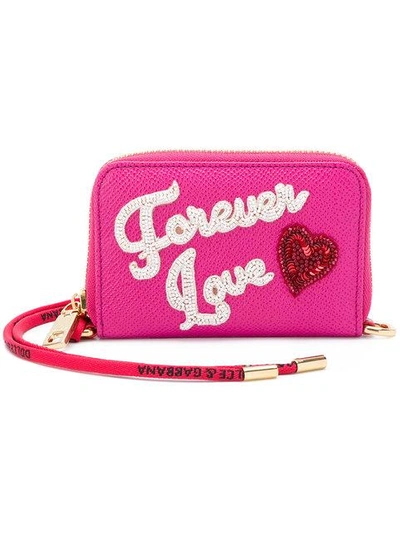 Shop Dolce & Gabbana Forever Love Purse In Pink