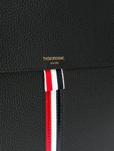 Shop Thom Browne Rwb Stripe Calfskin Document Wallet In 001