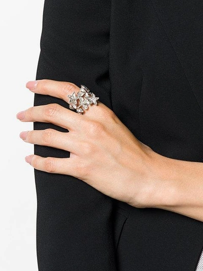 Shop Dsquared2 Crystal-embellished Wrap Ring - Metallic