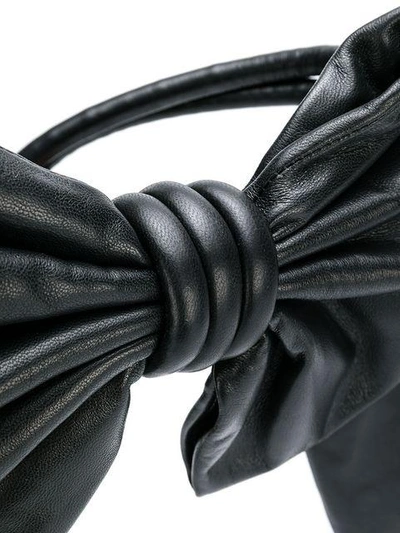 Shop Maison Margiela Oversized Bow Belt In Black