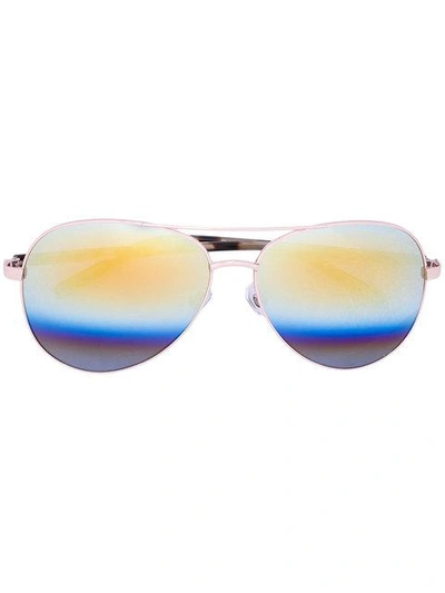 Shop Matthew Williamson Aviator Sunglasses - Metallic