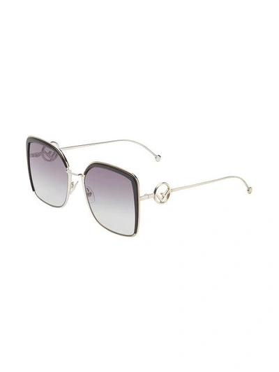 Shop Fendi F Is  Sunglasses - Metallic