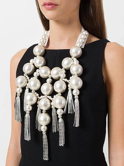 Shop Moy Paris Bib Necklace In White