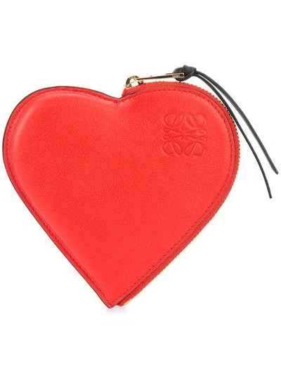 Loewe Cookie Heart Coin Purse In Red Multi