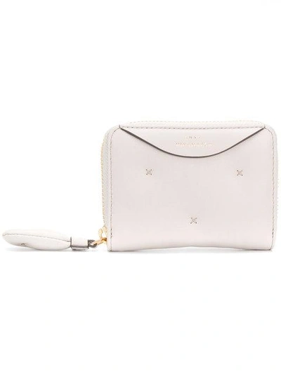 Shop Anya Hindmarch Chubby Small Zip Around Wallet - Neutrals