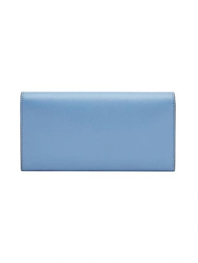Shop Fendi Silver-tone Detail Purse - Blue