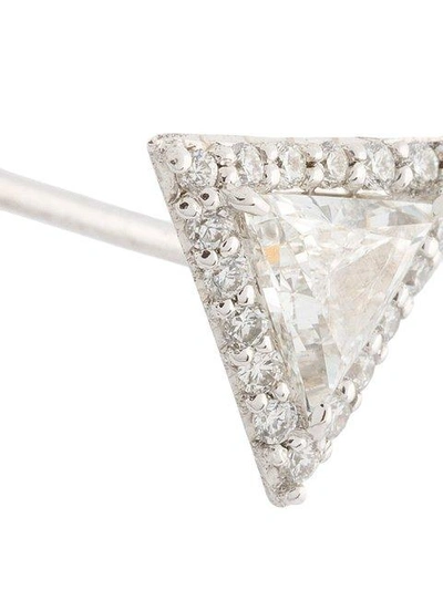 Shop Lizzie Mandler Fine Jewelry 'trillion' Diamond Pave Stud Earrings In Metallic