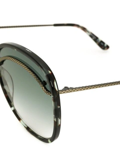 Shop Bottega Veneta Oversized Sunglasses