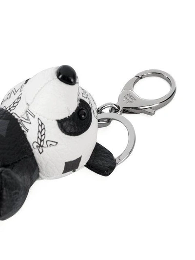 Shop Mcm Panda Charm Keyring - White