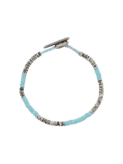 Shop M Cohen Beaded Bracelet In Blue