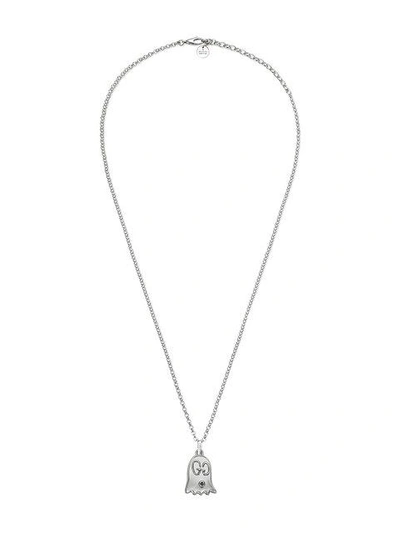 Shop Gucci Ghost Necklace In Silver In Metallic