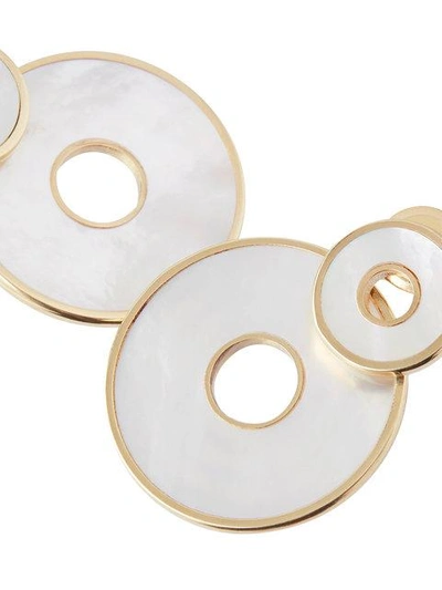 Shop Retrouvai Mother Of Pearl Swivel Earrings In Metallic