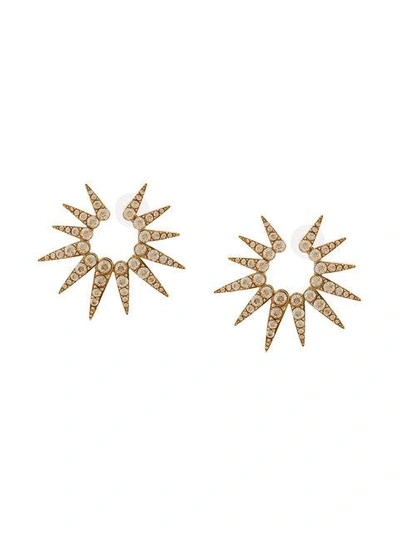 Shop Oscar De La Renta Sea Urchin Small Earrings - Metallic