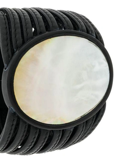 Shop Monies Large Round Pendant Bracelet - Black