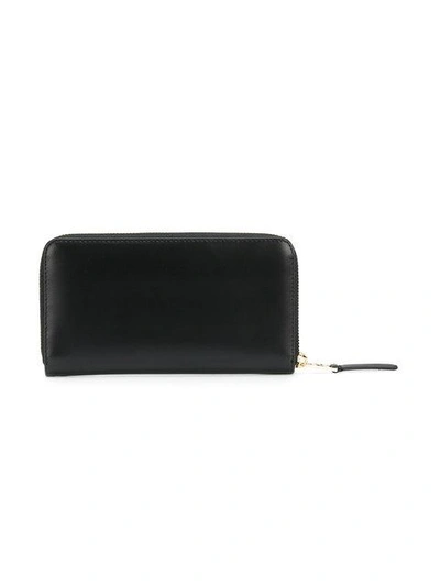 Shop Karl Lagerfeld K/signature Zip Wallet In Black
