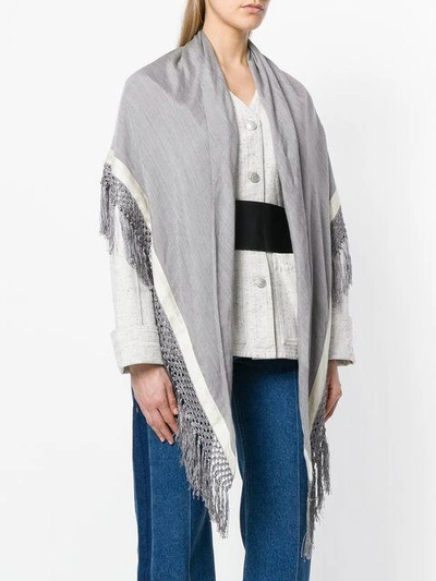 Shop Rag & Bone Woven Hem Scarf In Grey