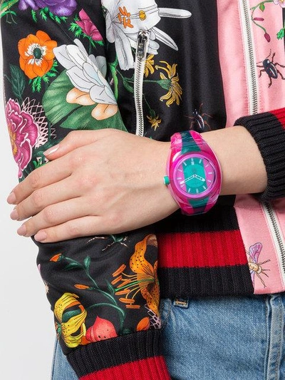 Shop Gucci Sync Watch - Pink & Purple