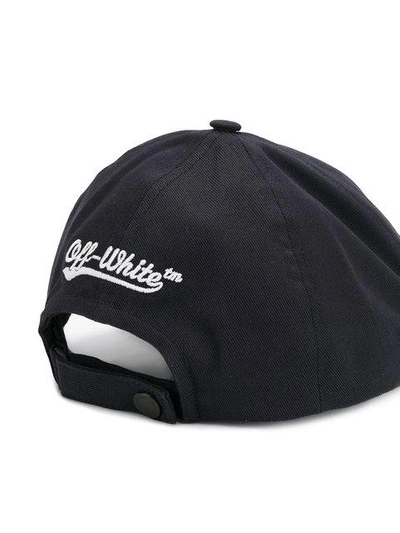 Shop Off-white Embroidered Number Cap In Blue