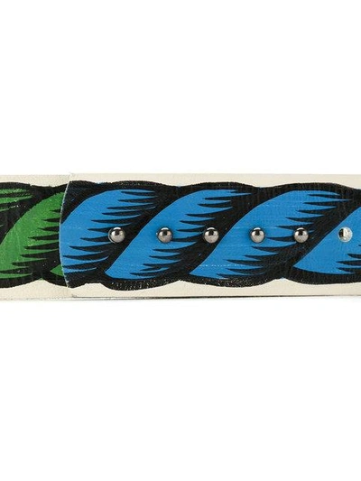 Shop À La Garçonne Haindpainted Leather Belt - Multicolour