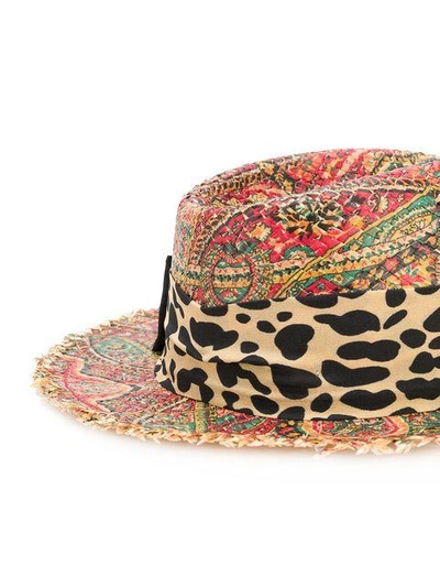 Shop Etro Mixed Print Woven Sunhat