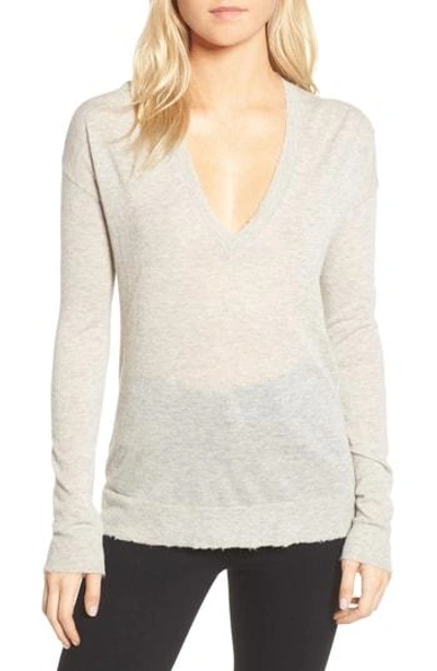 Shop Zadig & Voltaire V-neck Cashmere Sweater In Beige