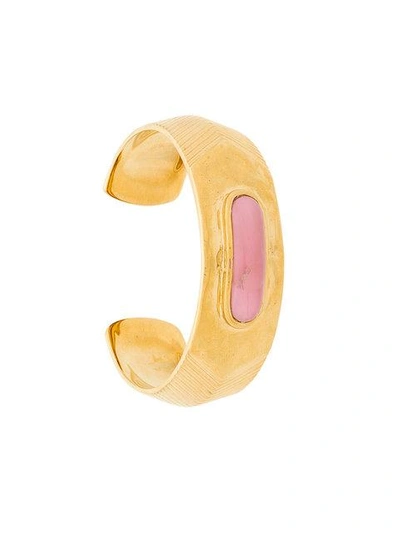 Shop Aurelie Bidermann Peggy Cuff In Yellow