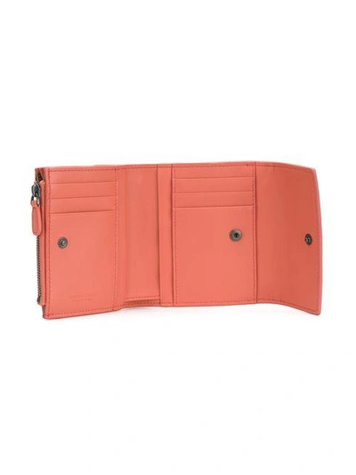 Shop Bottega Veneta Intrecciato Fold Wallet - Pink