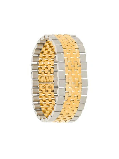 Shop Alexander Wang Watch Band Bracelet In Metallic